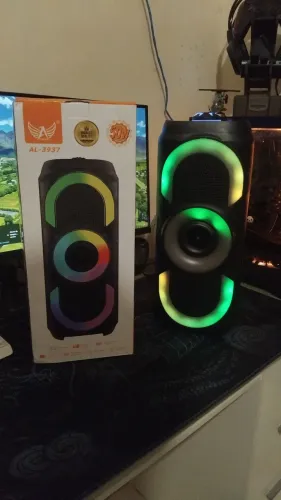 Caixa De Som Portátil 50W Bluetooth Rádio USB