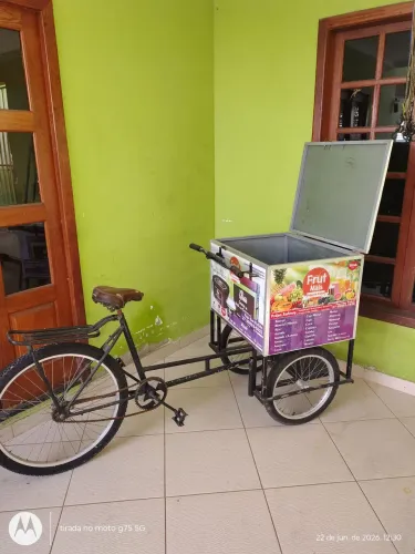 Bicicleta cagueira baú