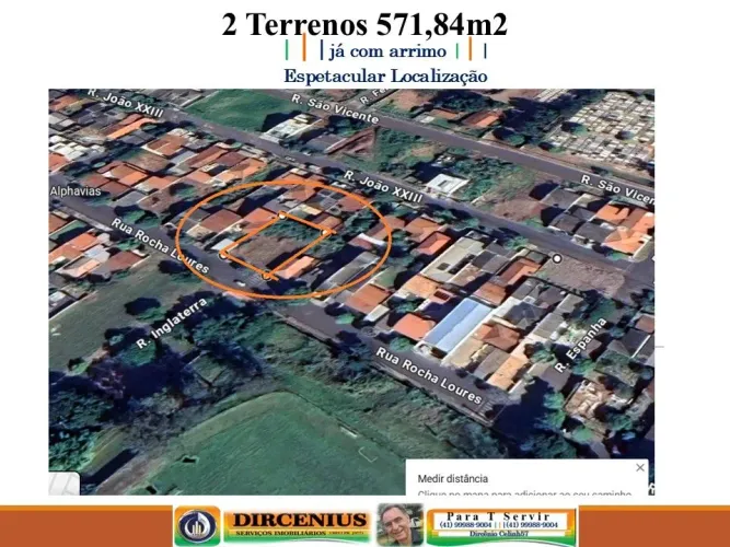 2 terrenos na Rocha Loures em frente Estadio Lunardoni 571m2