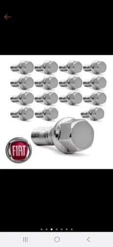 Parafuso cromado para aro de carro marca fiat