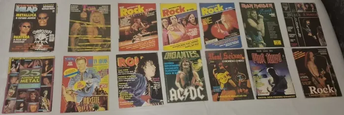 LOTE REVISTAS ROCK/METAL Anos 80 e 90 14 revistas Ótimo estado!