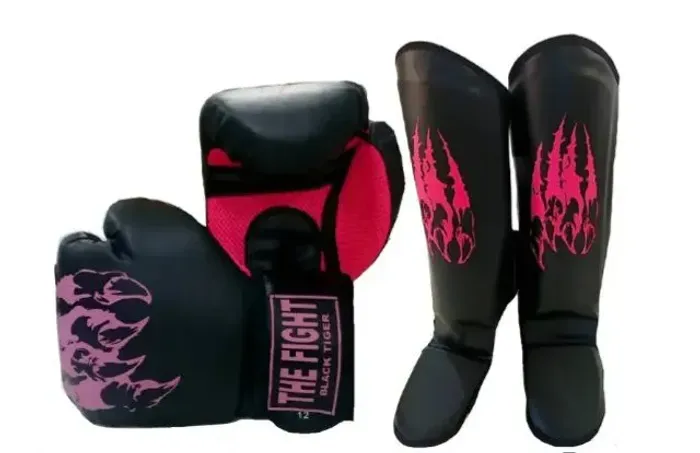 Kit Muay Thai Luva e caneleira