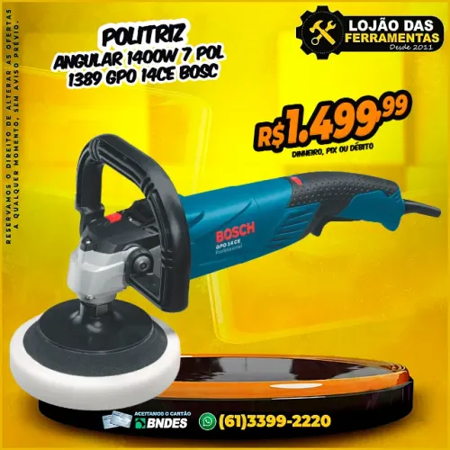 Politriz Angular 1400w 7 Pol 1389 GPO 14CE Bosch