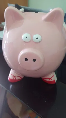 cofre de porquinho em ceramica