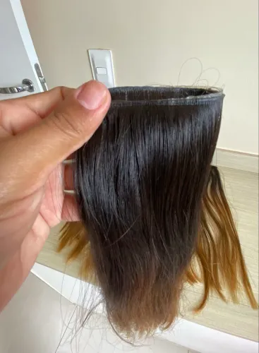 Cabelo brasileiro na cor Morena iluminada