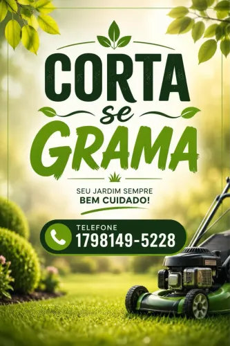 Corta se grama orçamento sem compromisso