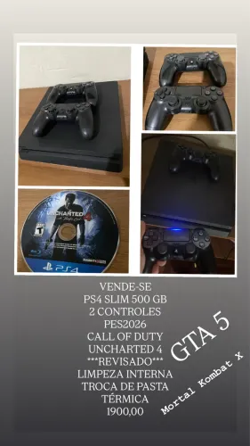 Ps4 Slim / 500 GB / Revisado / 2 Controles