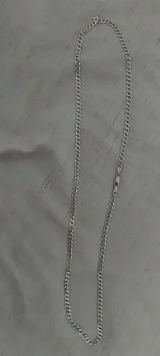 Cordão e pulseira de prata