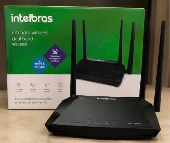 Roteador Intelbras W5-1200G Dual Band AC1200 Gigabit Wi-Fi 5