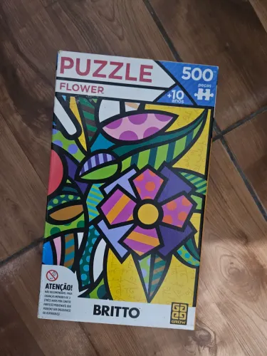 Quebra cabeça Romero Britto Flower 500 peças