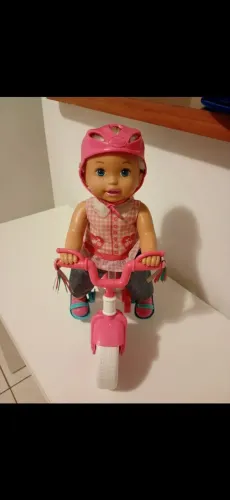 Boneca Little Mommy Meu Primeiro Passeio Mattel + Bicicleta