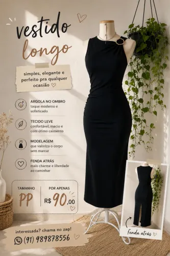 Vestido Midi Preto