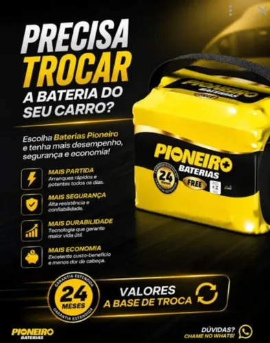 Bateria 60ah nova 24meses 