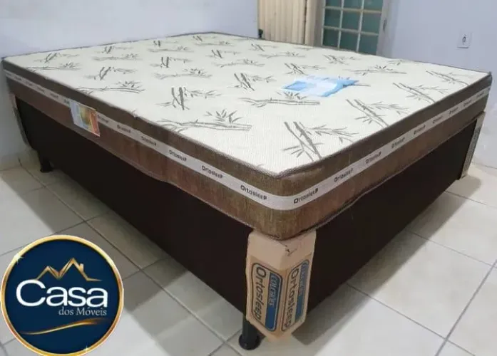 Conjunto Base com colchão semi ortopédico 17cm - Casal