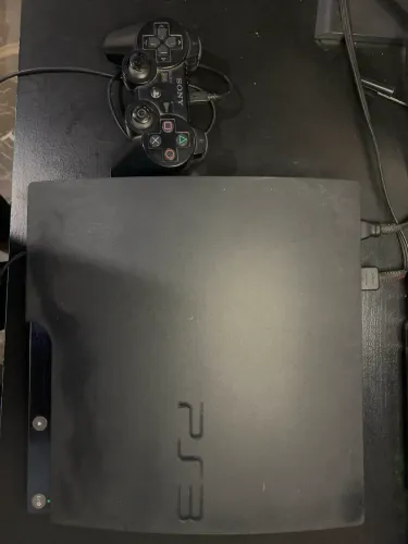 PS3 Slim 160GB Desbloqueado + Controle Original + Jogos