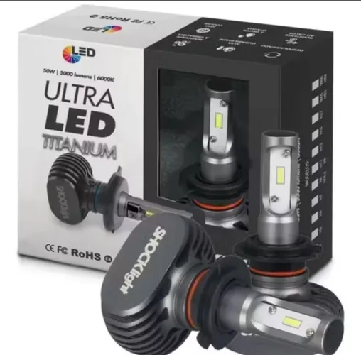 Lampada Led Ultraled Titanium H7 6000k 12v 50w 5000lm Shocklight