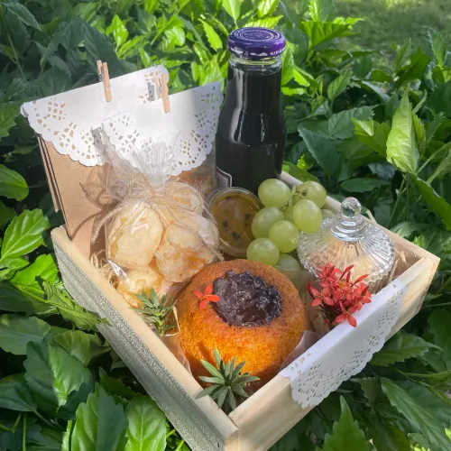 Cesta de cafe da manha