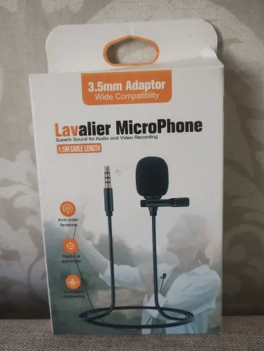 Microfone com fio Lavallier novo