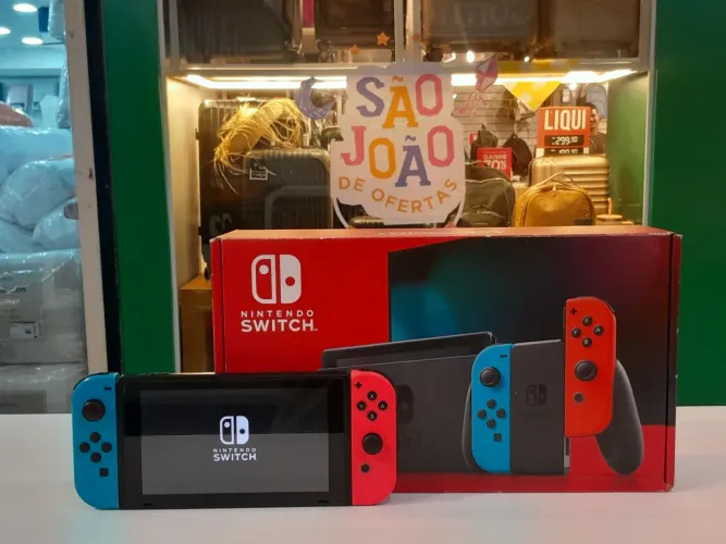 Nintendo Switch Desbloqueado+ cartao+ Jogos com 03 Meses de Garantia Loja