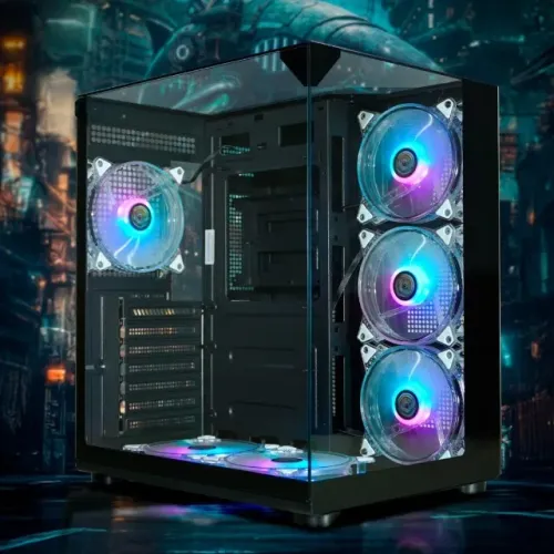 Gabinete Gamer Aquário Atx Marko Shark Cg-01p4 Kmex *ENTREGA GRÁTIS*