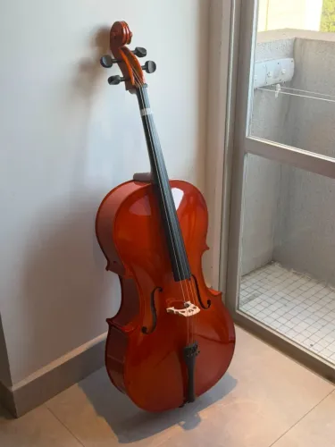 Violoncelo Cello 4/4 Tarttan Completo c/ Arco, Capa, Breu e Cordas Extras