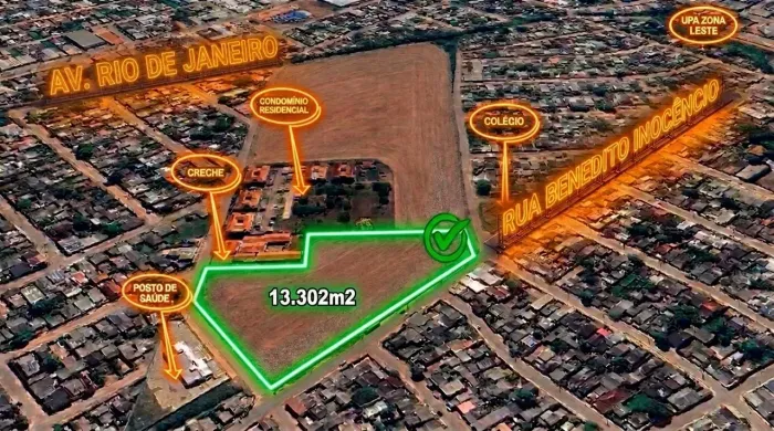 Excelente Área, com 13.000 m², Porto Velho / RO. bairro Lagoinha.