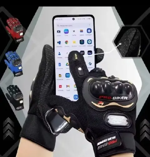 Luva impermeável e apta pra usar celular
