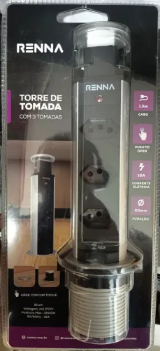 Torre de tomada Renna (03 tomadas)