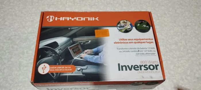 Inversor De Tensão 800w 12v/127v Onda Modificada Hayonik