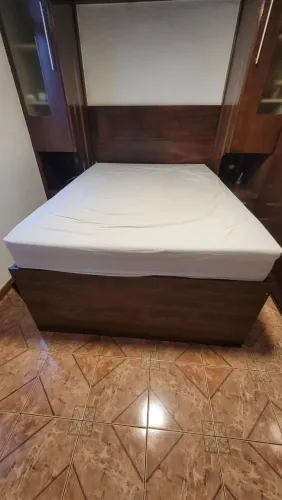 Cama bau casal com sapateira 