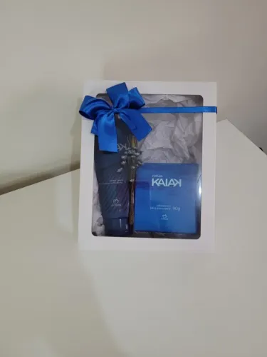 Presente masculino montado com produto Natura. Pronta Entrega. Cestas de Presentes.