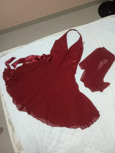 Vestido de festa frente única 