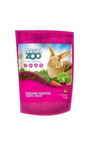 Ração para coelhos mega zoo 1.2kg 
