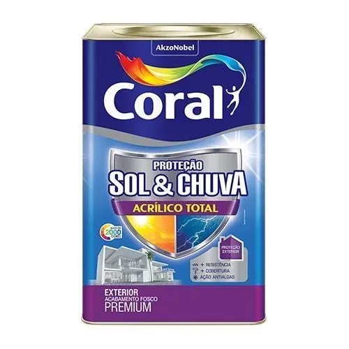 TINTA SOL & CHUVA ACRILICO TOTAL 18L BRANCO CORAL
