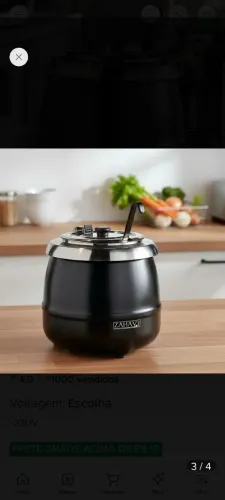 Sopeira Elétrica para buffet 10 litros 220 v