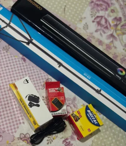 Bastão de led Yn 360 + tripé + fonte