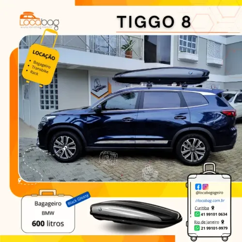 Locação de Bagageiro Thule para Tiggo 8 - Solução para 7 Lugares!
