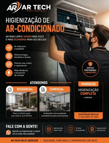 Higienização ar-condicionado PROMOÇÃO
