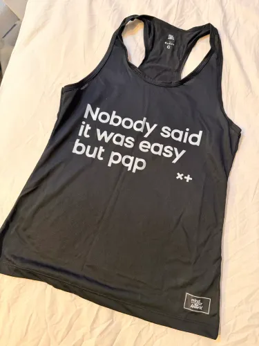 Camiseta Dry fit Academia Feminina Nobody said it was easy but pqp