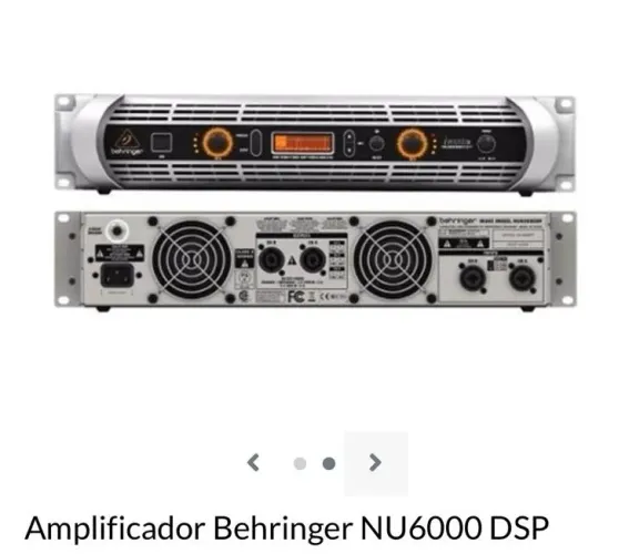 Amplificador Behringer iNuke NU6000DSP - Potência Profissional | Impecável