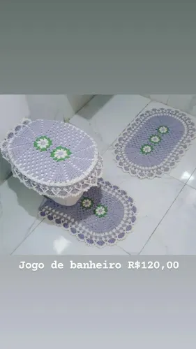 Jogo de banheiro de crochê