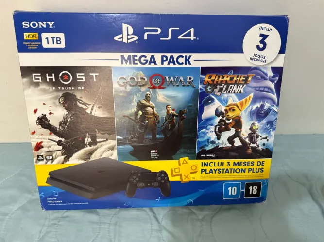 Sony Playstation 4 Slim 1tb +2 Controles + câmera + suporte de carregamento + 3 Jogos