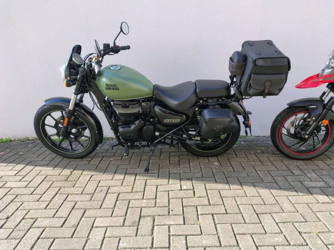 Meteor 350 verde completa pra viagens (+ 3k em acessórios 