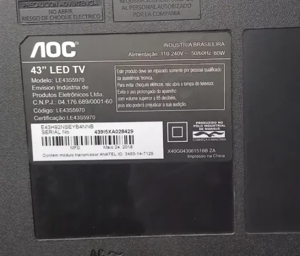 Tv smart full HD AOC 43 polegadas 