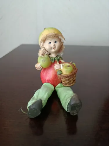 Figura Decorativa - Boneco Perna Mole Maçã Verde