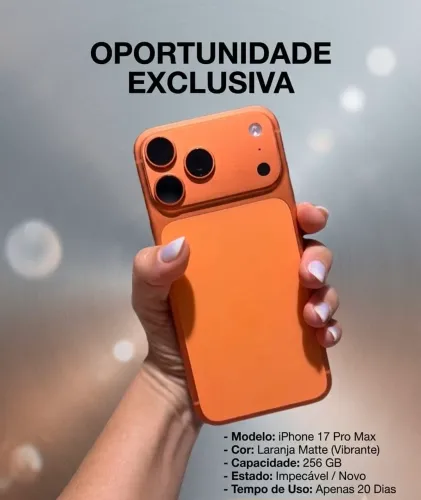 IPhone 17 Pro Max 256gb laranja estado de novo!