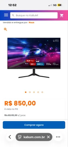 Monitor Gamer Level Lite 23.8" ELED Full HD, 180Hz, 1Ms, Painel IPS, Freesync