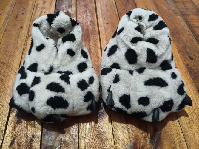 pantufa vintage garra animal print 35/36