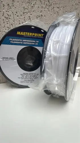 Filamento PLA Masterprint Branco para impressora 3D Novo à pronta entrega