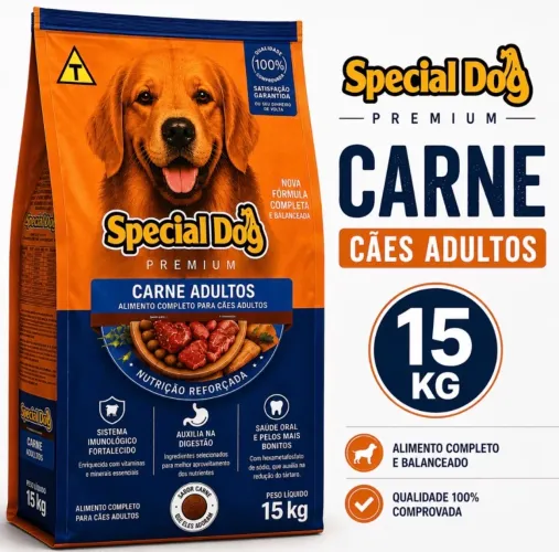 Ração Special Dog para Cães Adultos 15kg Sabor Carne Premium
